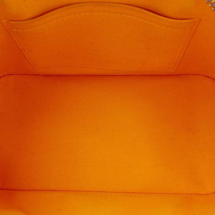 Pre Owned Louis Vuitton Yellow Monogram Vernis Alma BB Handbag