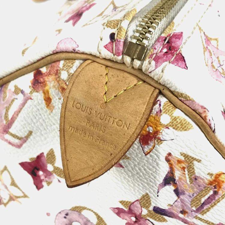 Pre Owned Louis Vuitton Speedy 30 Monogram Watercolor Canvas Boston Bag