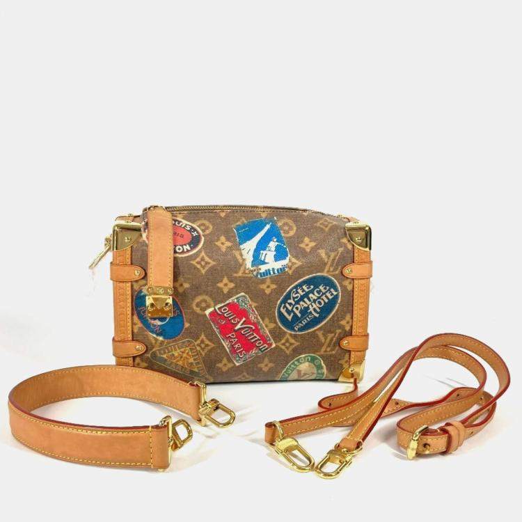 Pre Owned Louis Vuitton Side Trunk MM Monogram Canvas and Leather Crossbody Bag