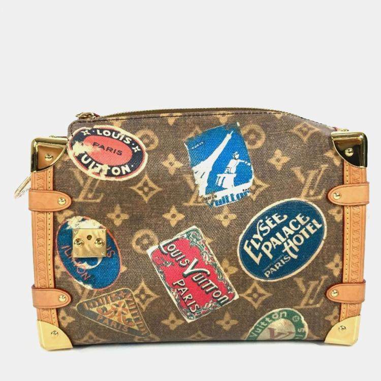 Pre Owned Louis Vuitton Side Trunk MM Monogram Canvas and Leather Crossbody Bag