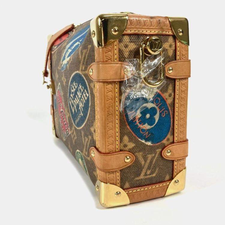 Pre Owned Louis Vuitton Side Trunk MM Monogram Canvas and Leather Crossbody Bag