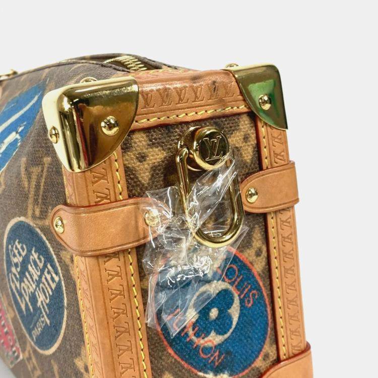 Pre Owned Louis Vuitton Side Trunk MM Monogram Canvas and Leather Crossbody Bag