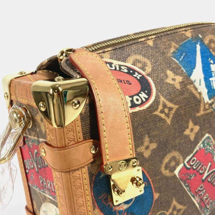 Pre Owned Louis Vuitton Side Trunk MM Monogram Canvas and Leather Crossbody Bag
