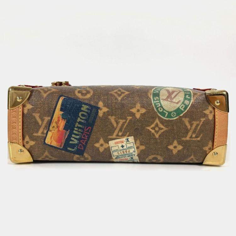 Pre Owned Louis Vuitton Side Trunk MM Monogram Canvas and Leather Crossbody Bag