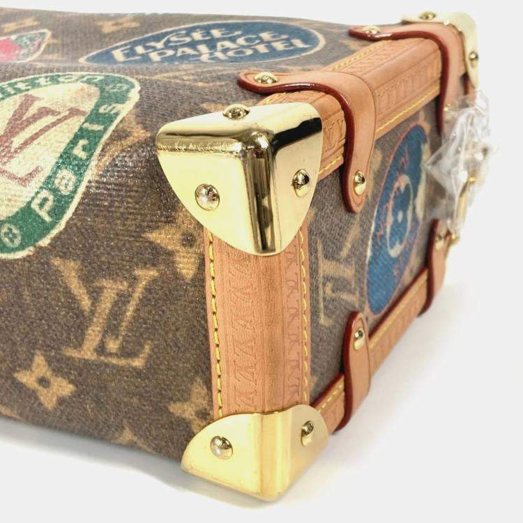 Pre Owned Louis Vuitton Side Trunk MM Monogram Canvas and Leather Crossbody Bag