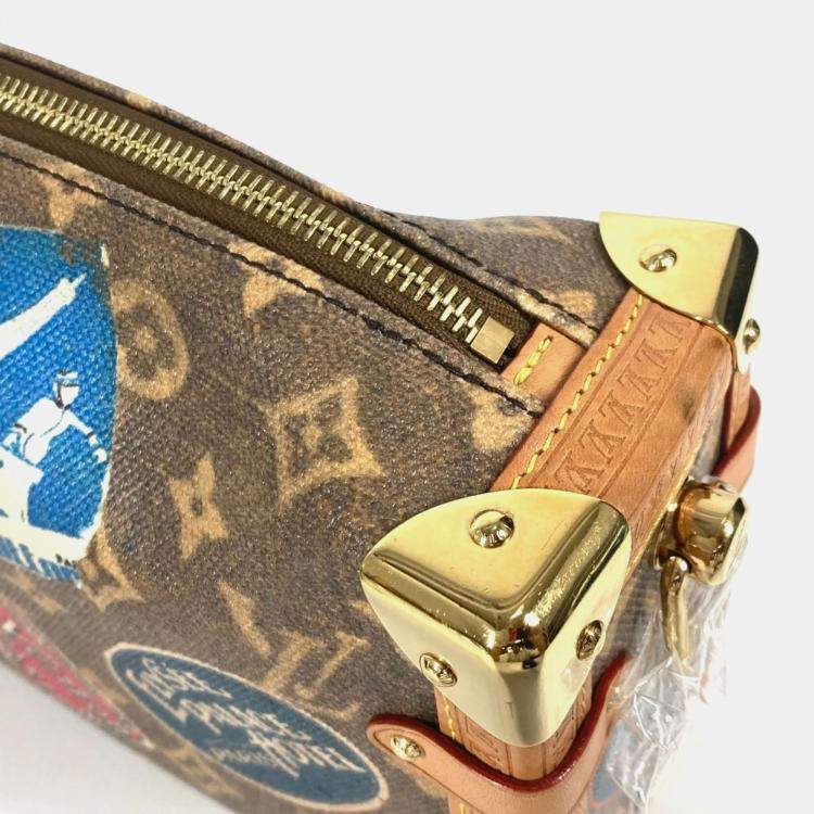 Pre Owned Louis Vuitton Side Trunk MM Monogram Canvas and Leather Crossbody Bag