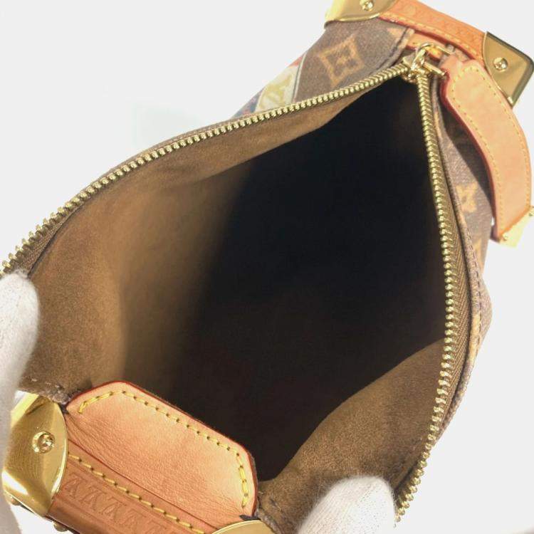 Pre Owned Louis Vuitton Side Trunk MM Monogram Canvas and Leather Crossbody Bag