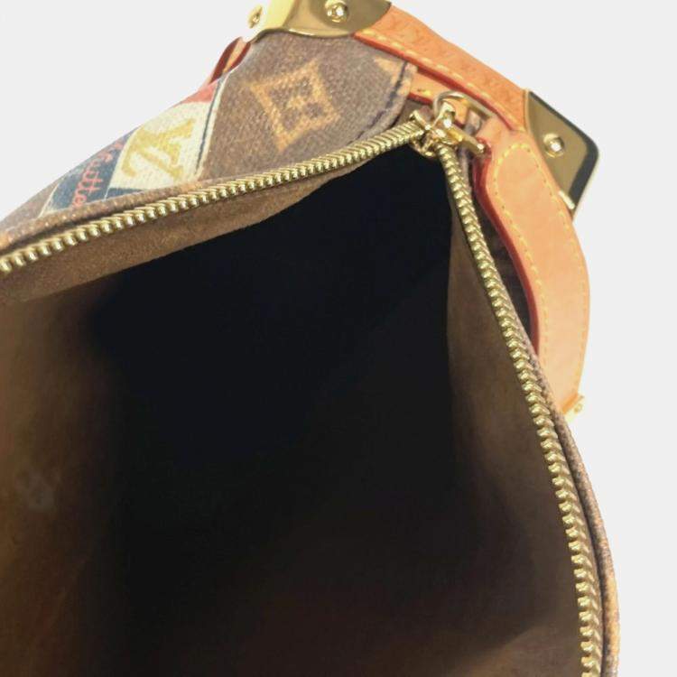 Pre Owned Louis Vuitton Side Trunk MM Monogram Canvas and Leather Crossbody Bag