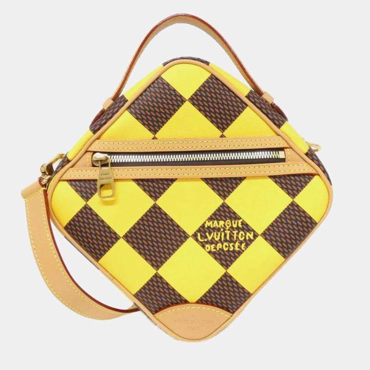 Pre Owned Louis Vuitton Chess Messenger Juane Damier Ebene Canvas Shoulder Bag