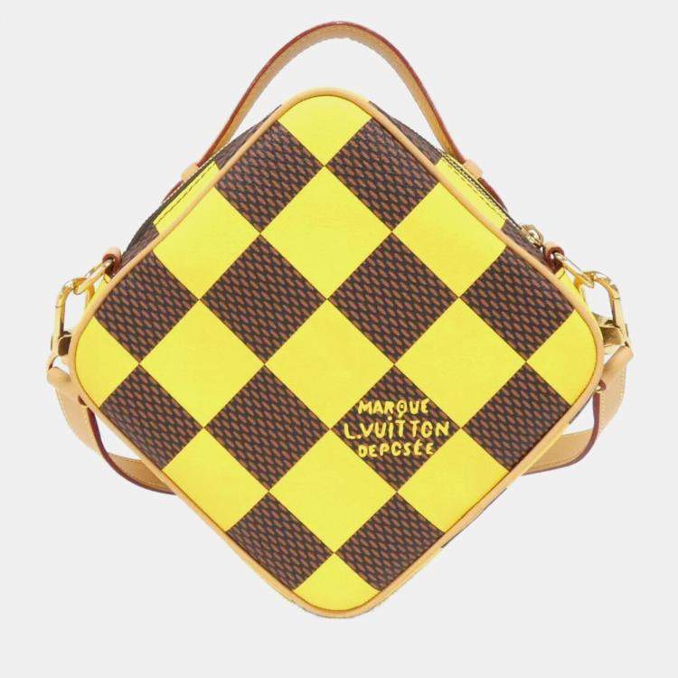 Pre Owned Louis Vuitton Chess Messenger Juane Damier Ebene Canvas Shoulder Bag
