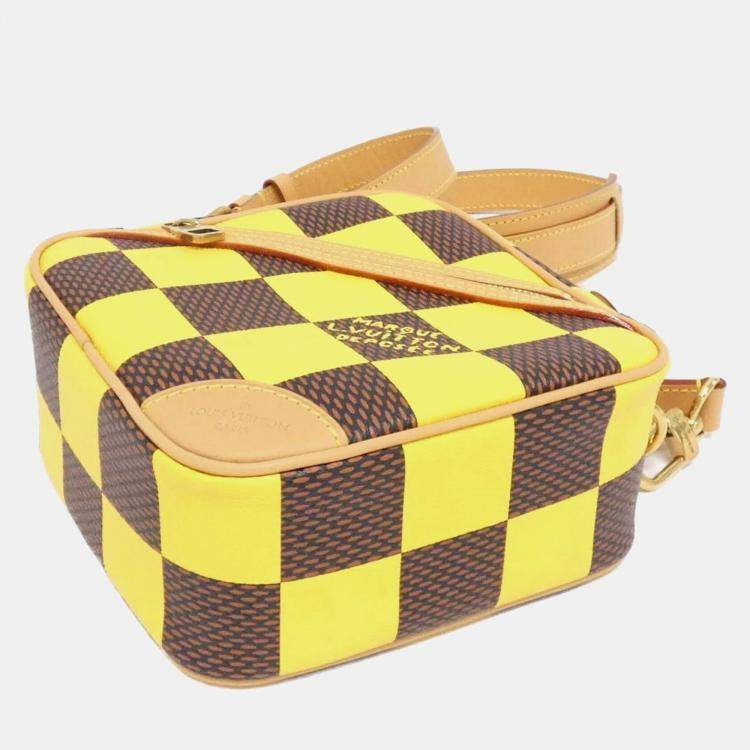 Pre Owned Louis Vuitton Chess Messenger Juane Damier Ebene Canvas Shoulder Bag