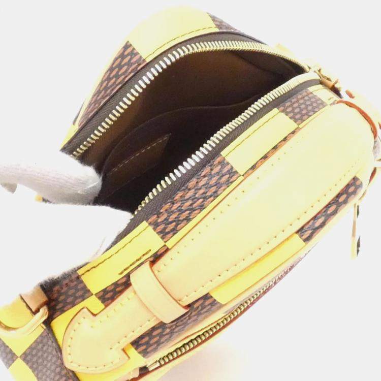 Pre Owned Louis Vuitton Chess Messenger Juane Damier Ebene Canvas Shoulder Bag