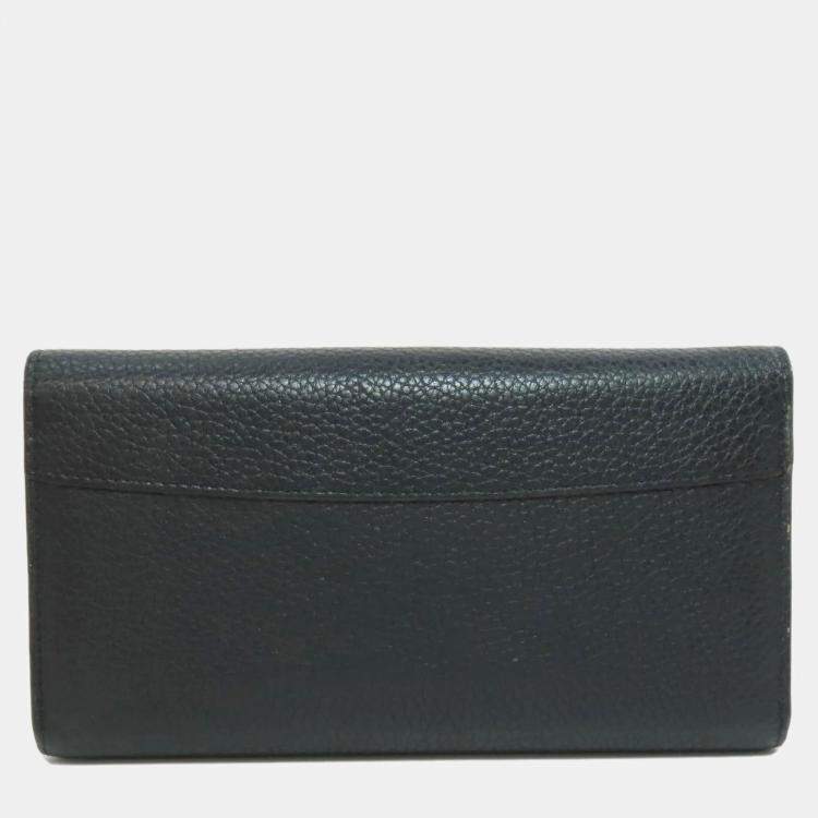 Pre Owned Louis Vuitton Capucines Noir Taurillon Leather Long Wallet
