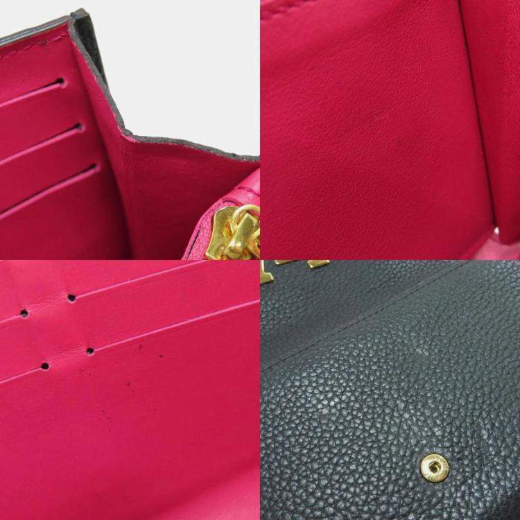 Pre Owned Louis Vuitton Capucines Noir Taurillon Leather Long Wallet