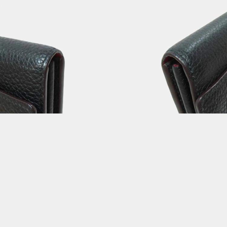 Pre Owned Louis Vuitton Capucines Noir Taurillon Leather Long Wallet