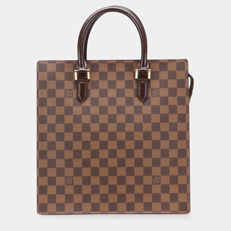 Pre Owned Louis Vuitton Brown Damier Ebene Venice Sac Plat Tote