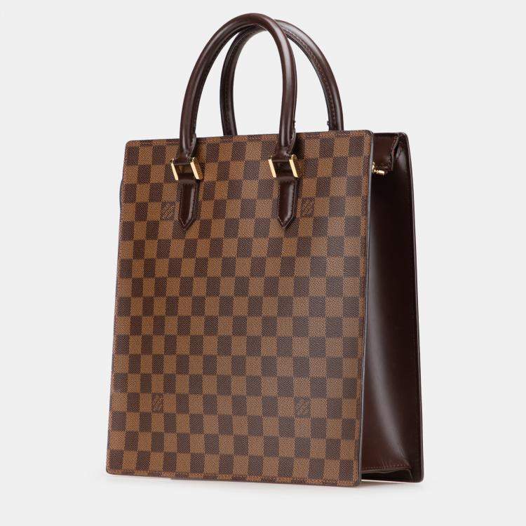 Pre Owned Louis Vuitton Brown Damier Ebene Venice Sac Plat Tote