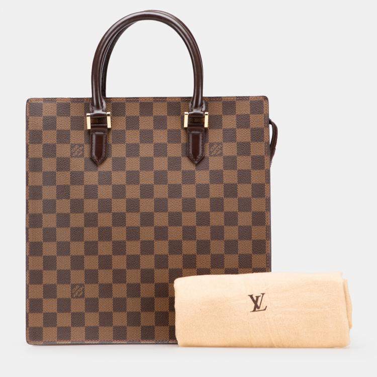 Pre Owned Louis Vuitton Brown Damier Ebene Venice Sac Plat Tote