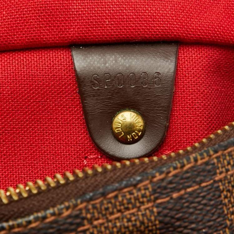 Pre Owned Louis Vuitton Damier Ebene Canvas Speedy 25 Bag