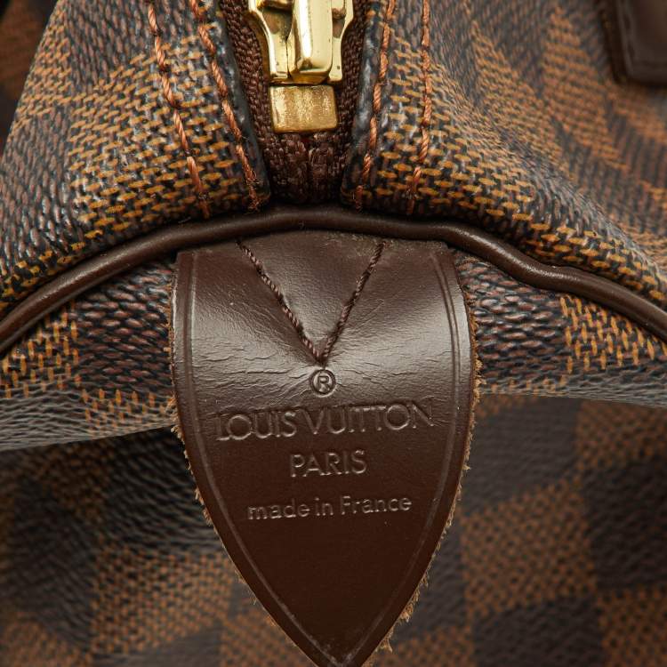 Pre Owned Louis Vuitton Damier Ebene Canvas Speedy 25 Bag