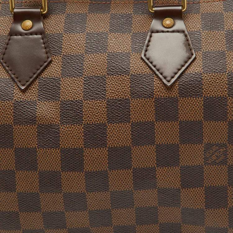 Pre Owned Louis Vuitton Damier Ebene Canvas Speedy 25 Bag