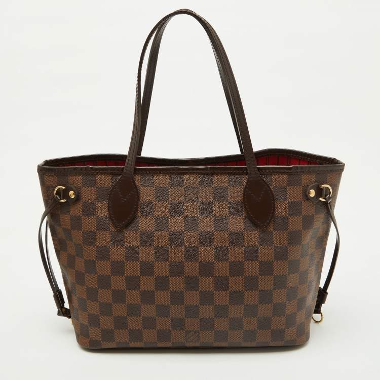 Pre Owned Louis Vuitton Damier Ebene Canvas Neverfull PM Bag