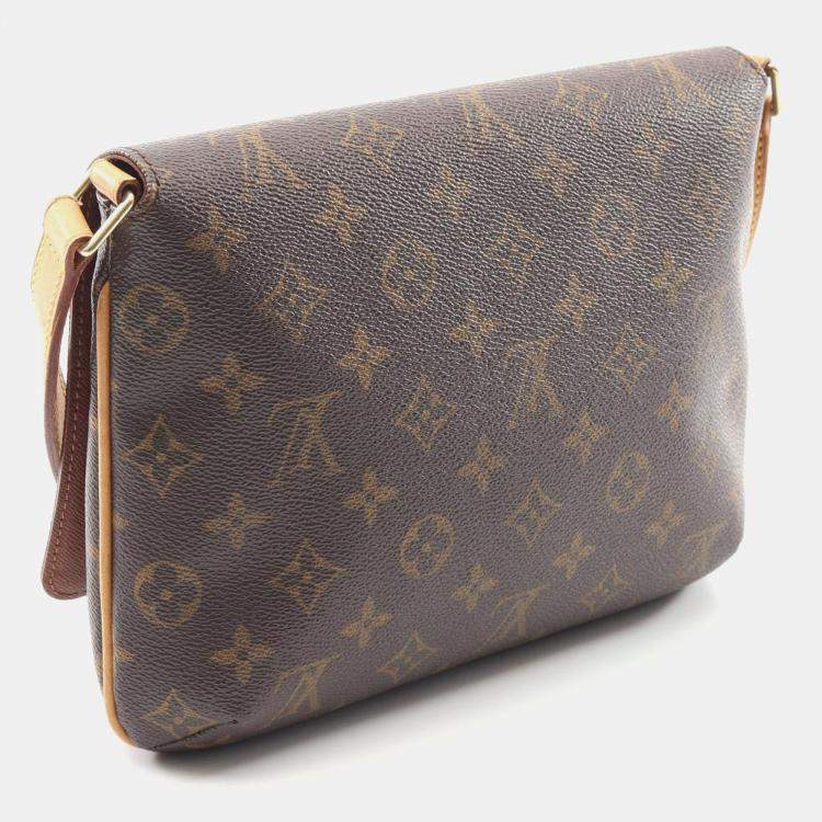Pre Owned Louis Vuitton Musette Tango Brown Monogram Canvas Shoulder Bag