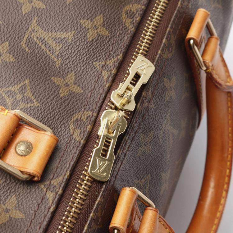 Pre Owned Louis Vuitton Keepall 55 Brown Monogram Canvas Travel Bag