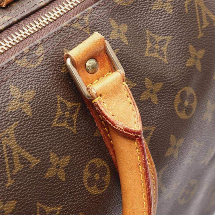 Pre Owned Louis Vuitton Keepall 55 Brown Monogram Canvas Travel Bag