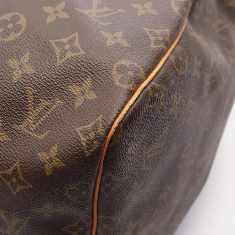 Pre Owned Louis Vuitton Keepall 55 Brown Monogram Canvas Travel Bag