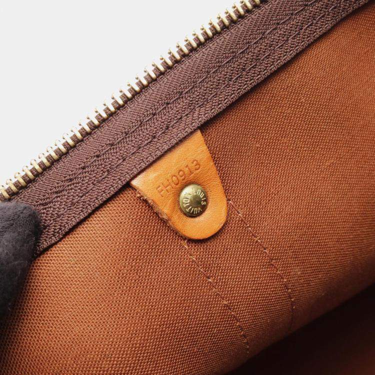 Pre Owned Louis Vuitton Keepall 55 Brown Monogram Canvas Travel Bag