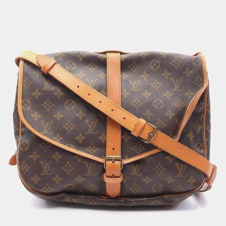 Pre Owned Louis Vuitton Saumur 35 Monogram Canvas Crossbody Bag