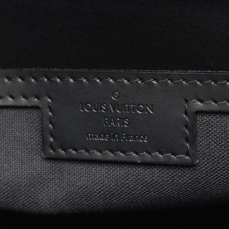 Pre Owned Louis Vuitton Tadao Black Damier Graphite Canvas Tote Bag