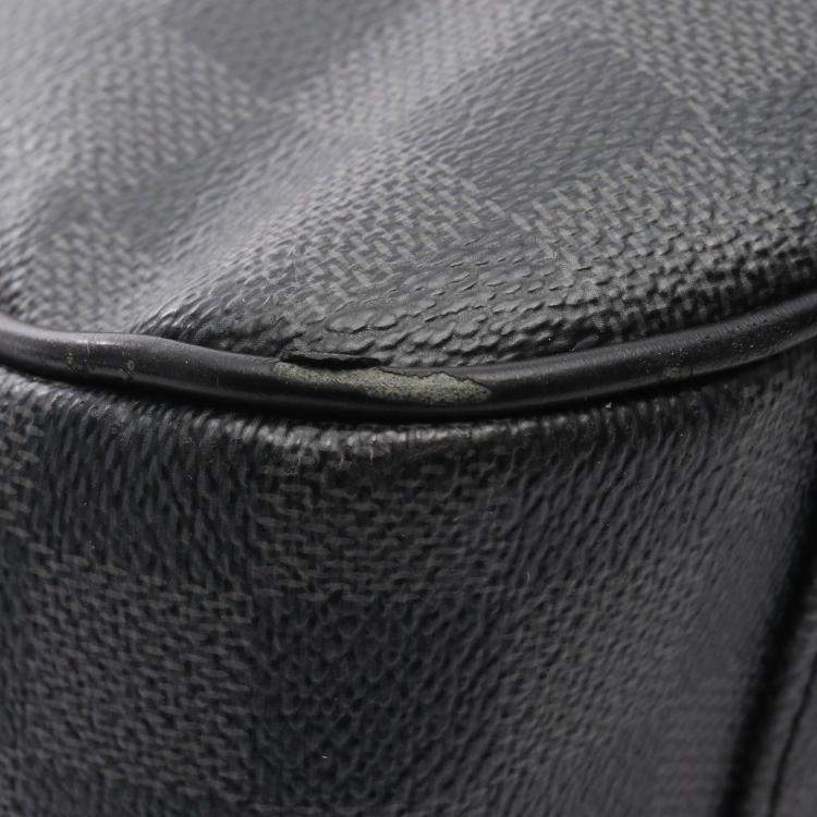 Pre Owned Louis Vuitton Tadao Black Damier Graphite Canvas Tote Bag