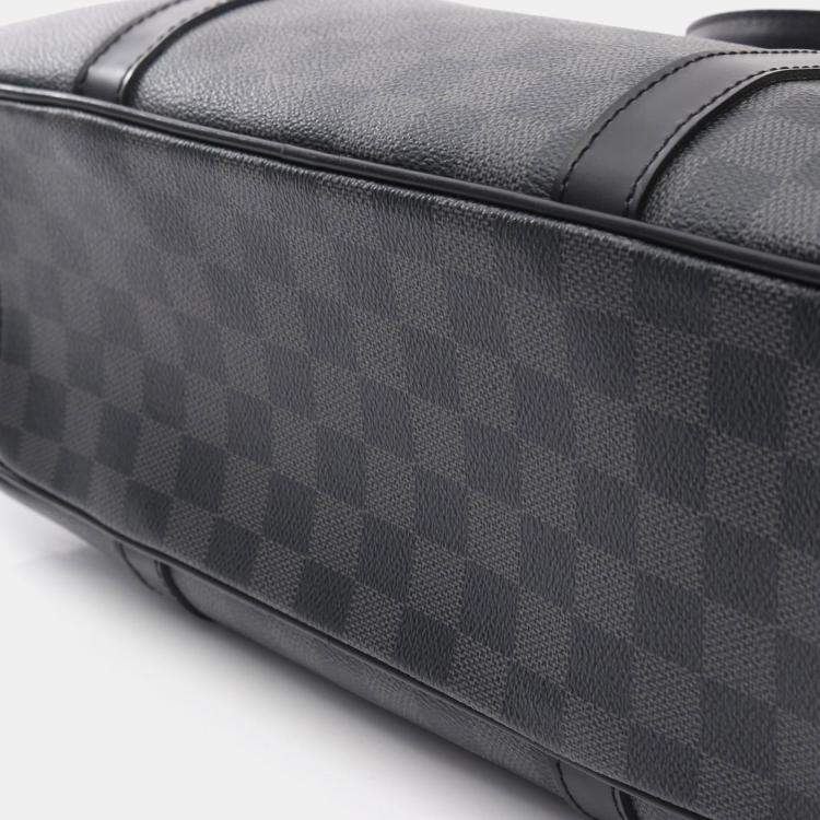 Pre Owned Louis Vuitton Tadao Black Damier Graphite Canvas Tote Bag