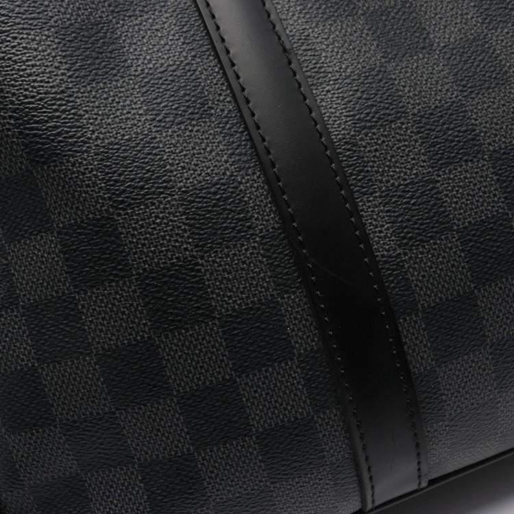 Pre Owned Louis Vuitton Tadao Black Damier Graphite Canvas Tote Bag
