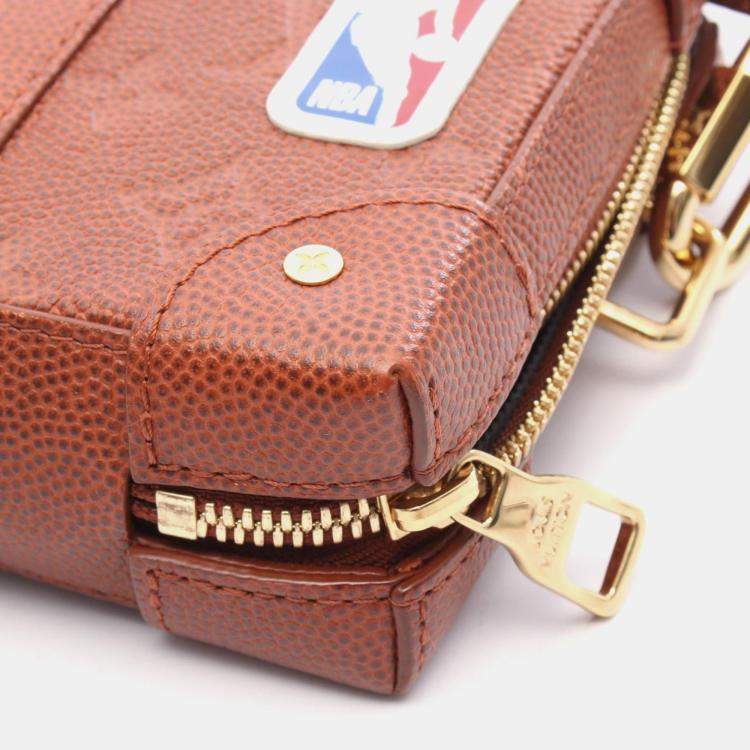 Pre Owned Louis Vuitton Soft Trunk Brown Monogram Taurillon Leather Shoulder Bag