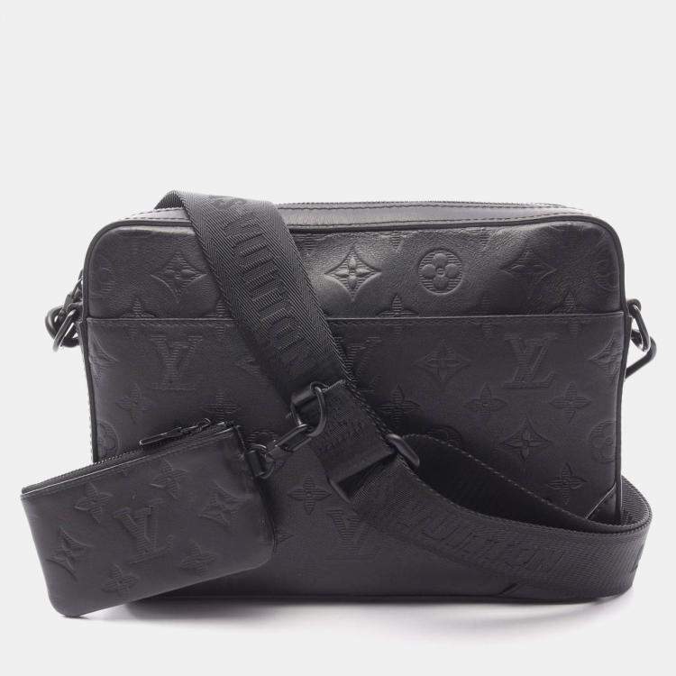 Pre Owned Louis Vuitton Duo Monogram Shadow Leather Shoulder Bag
