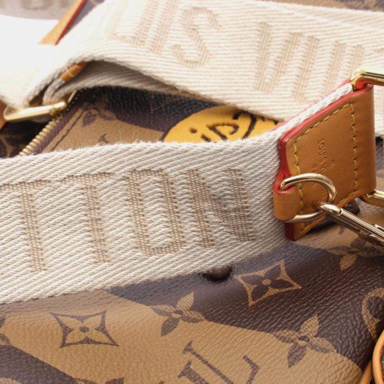 Pre Owned Louis Vuitton Nigo Trio Messenger Monogram Stripe Canvas Crossbody Bag
