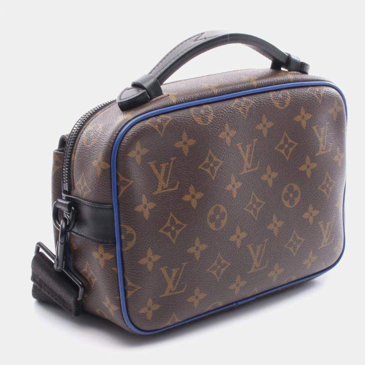 Pre Owned Louis Vuitton S Lock Messenger Monogram Macassar Canvas Shoulder Bag