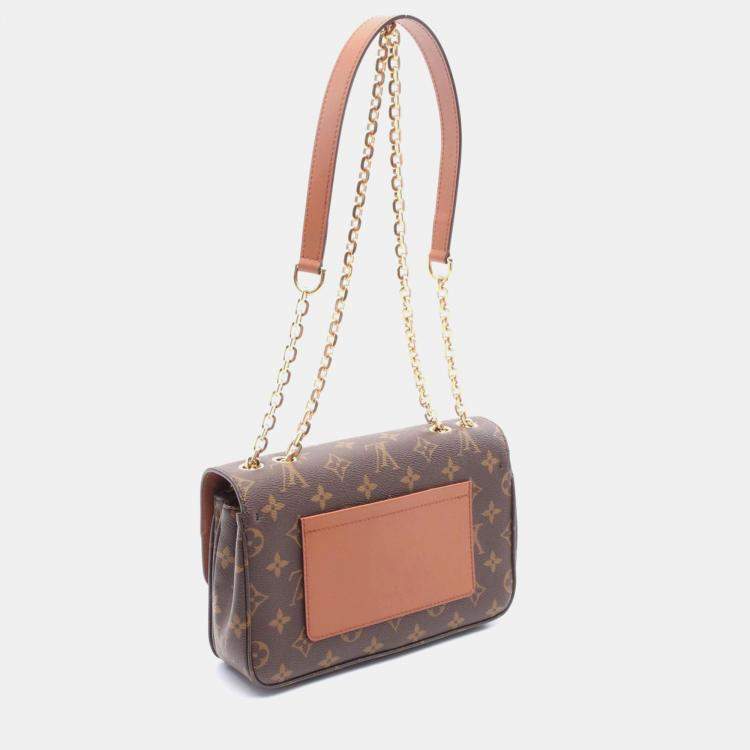Pre Owned Louis Vuitton Marceau Caramel Monogram Canvas and Leather Chain Shoulder Bag