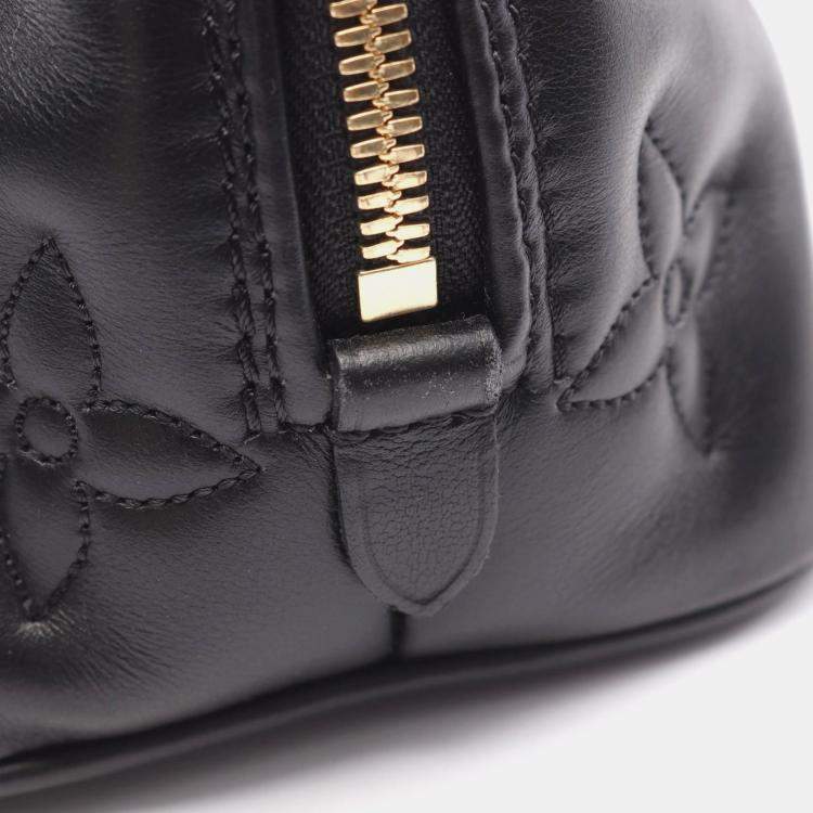 Pre Owned Louis Vuitton Alma Soft BB Noir Bubblegram Leather Shoulder Bag