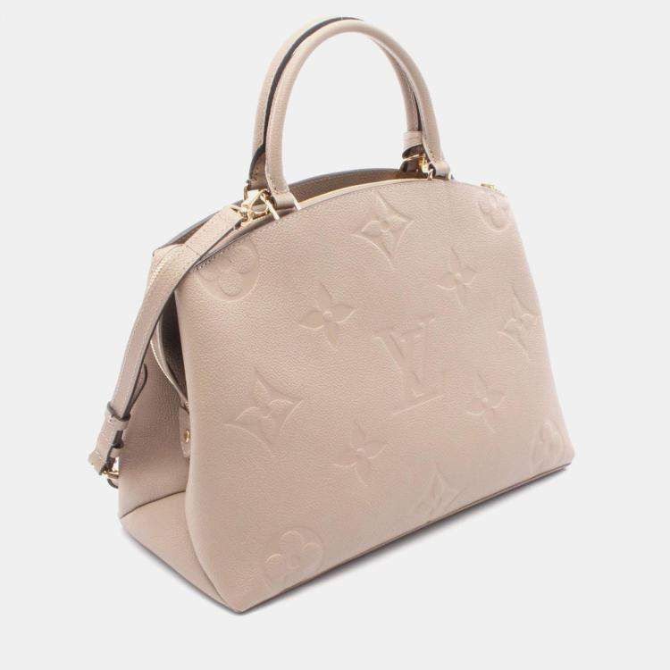Pre Owned Louis Vuitton Grand Palais MM Beige Monogram Empreinte Leather Shoulder Bag