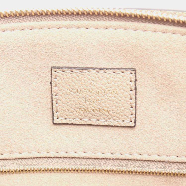 Pre Owned Louis Vuitton Grand Palais MM Beige Monogram Empreinte Leather Shoulder Bag