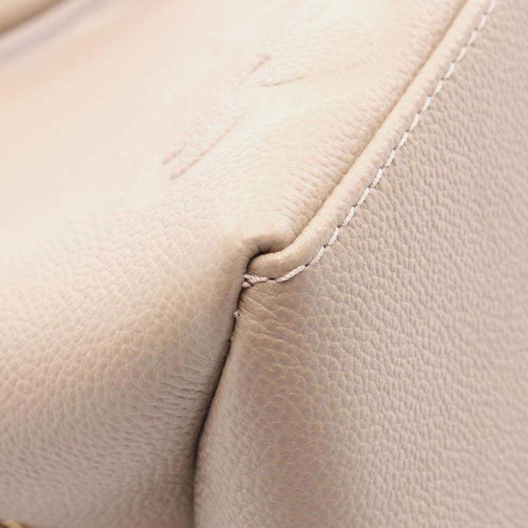 Pre Owned Louis Vuitton Grand Palais MM Beige Monogram Empreinte Leather Shoulder Bag