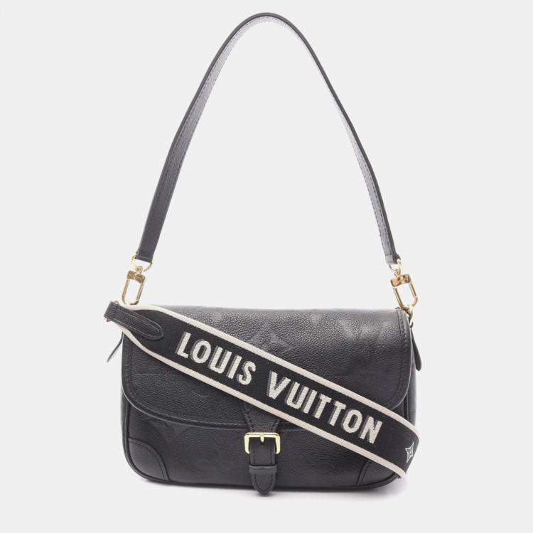 Pre Owned Louis Vuitton Diane Noir Monogram Empreinte Leather Shoulder Bag