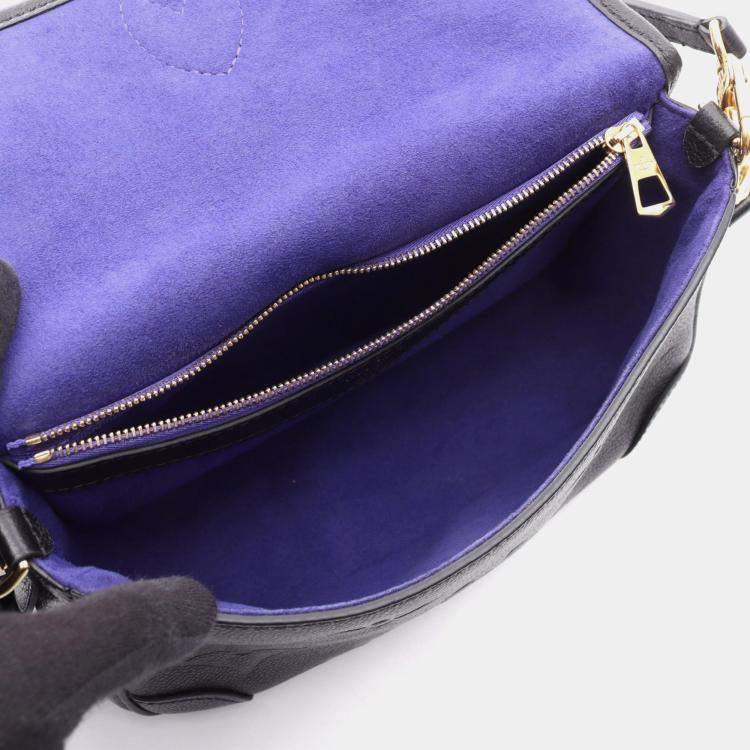 Pre Owned Louis Vuitton Diane Noir Monogram Empreinte Leather Shoulder Bag