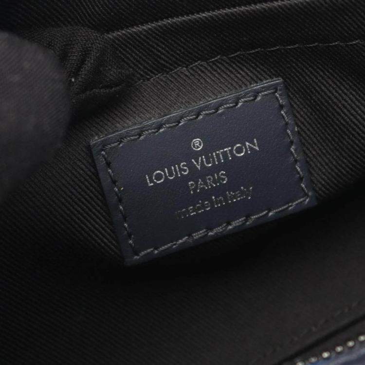 Pre Owned Louis Vuitton Soft Polochon Rush PM Blue Damier Canvas Shoulder Bag