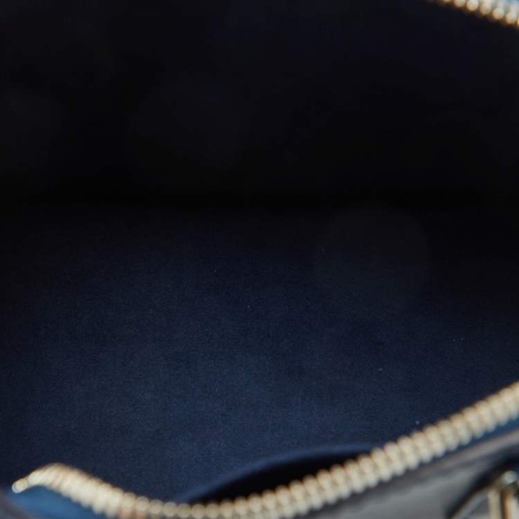Pre Owned Louis Vuitton Bleu Celeste Epi Leather Alma BB Bag
