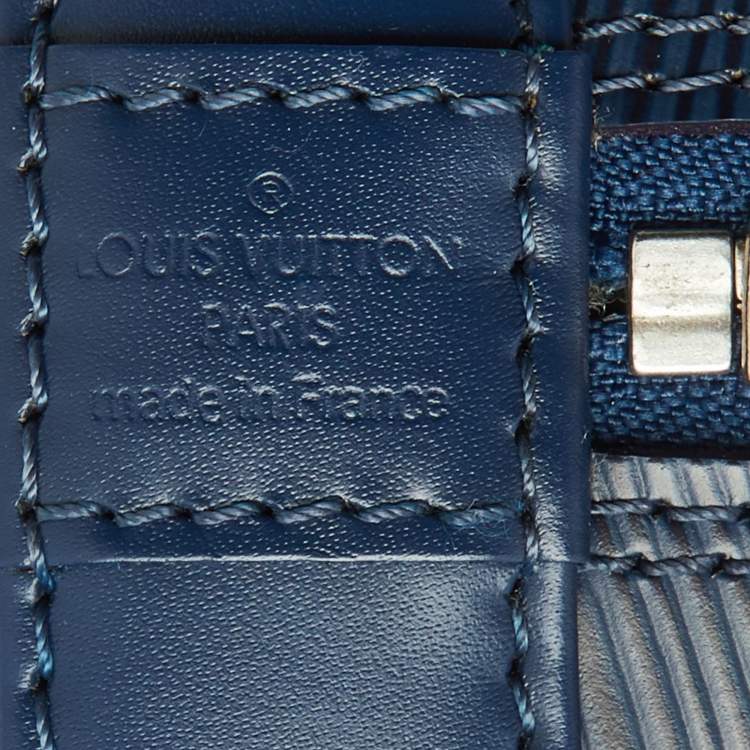 Pre Owned Louis Vuitton Bleu Celeste Epi Leather Alma BB Bag